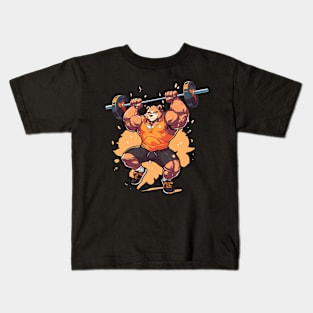 bear at gym Kids T-Shirt